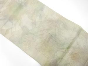 アンティーク　御所車模様織出し暈し袋帯（材料）